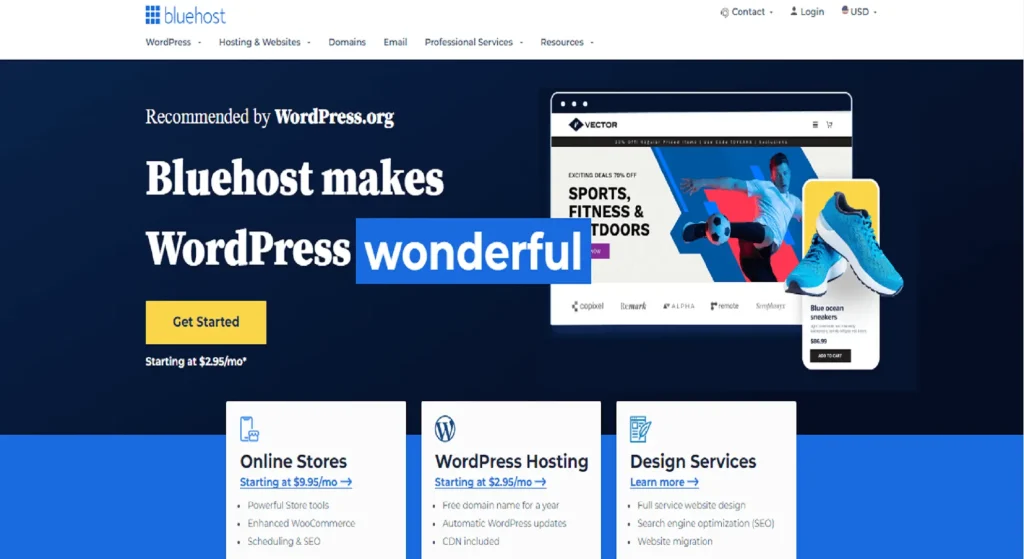 bluehost webhosting offers